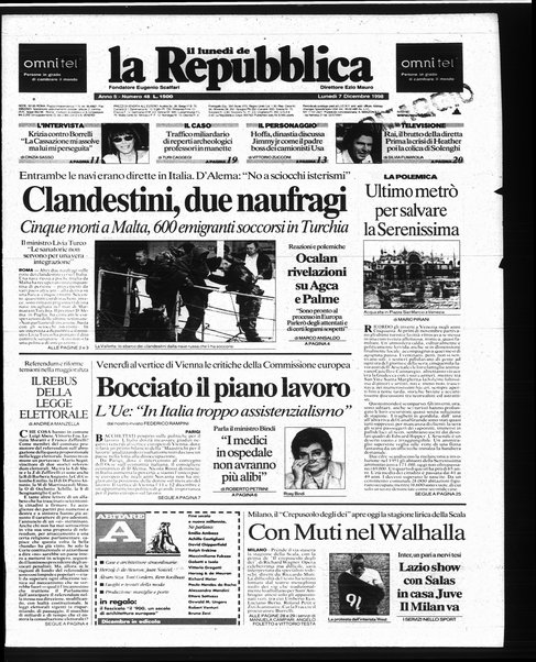 Il lunedì de La repubblica